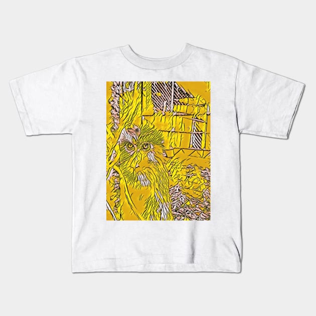 A monkey from the North Borneo Sabah Kids T-Shirt by hypnohymn